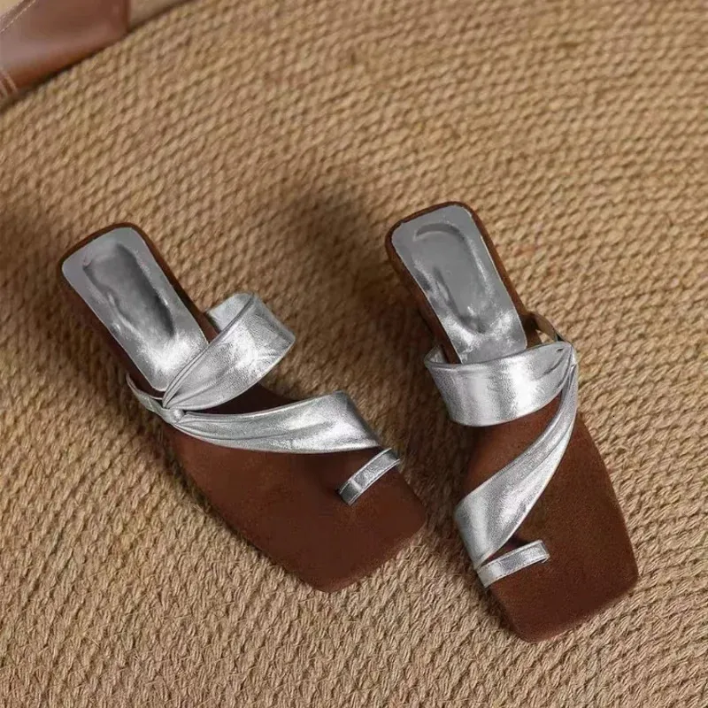 High Heels Women Elegant Slippers Fashion Clip Toe Sandals Pumps Heeled Shoes Summer Woman Slides Flip Flops 260602_vogvips.com
