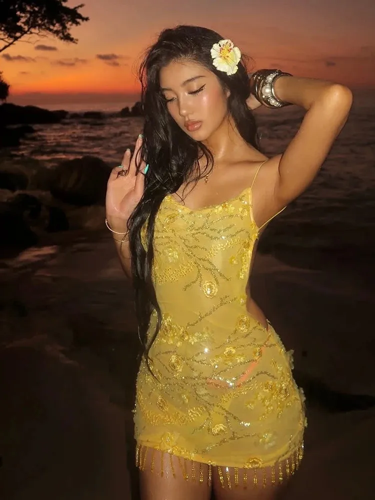 summer beaded dress Tassel 3D Flower Mermaid Bodycon Beaded... From Zara03, Rs.2,472.42 Color:Winter White delivery::April 2022 Sherri Hill 55541 - Available in plus sizes.