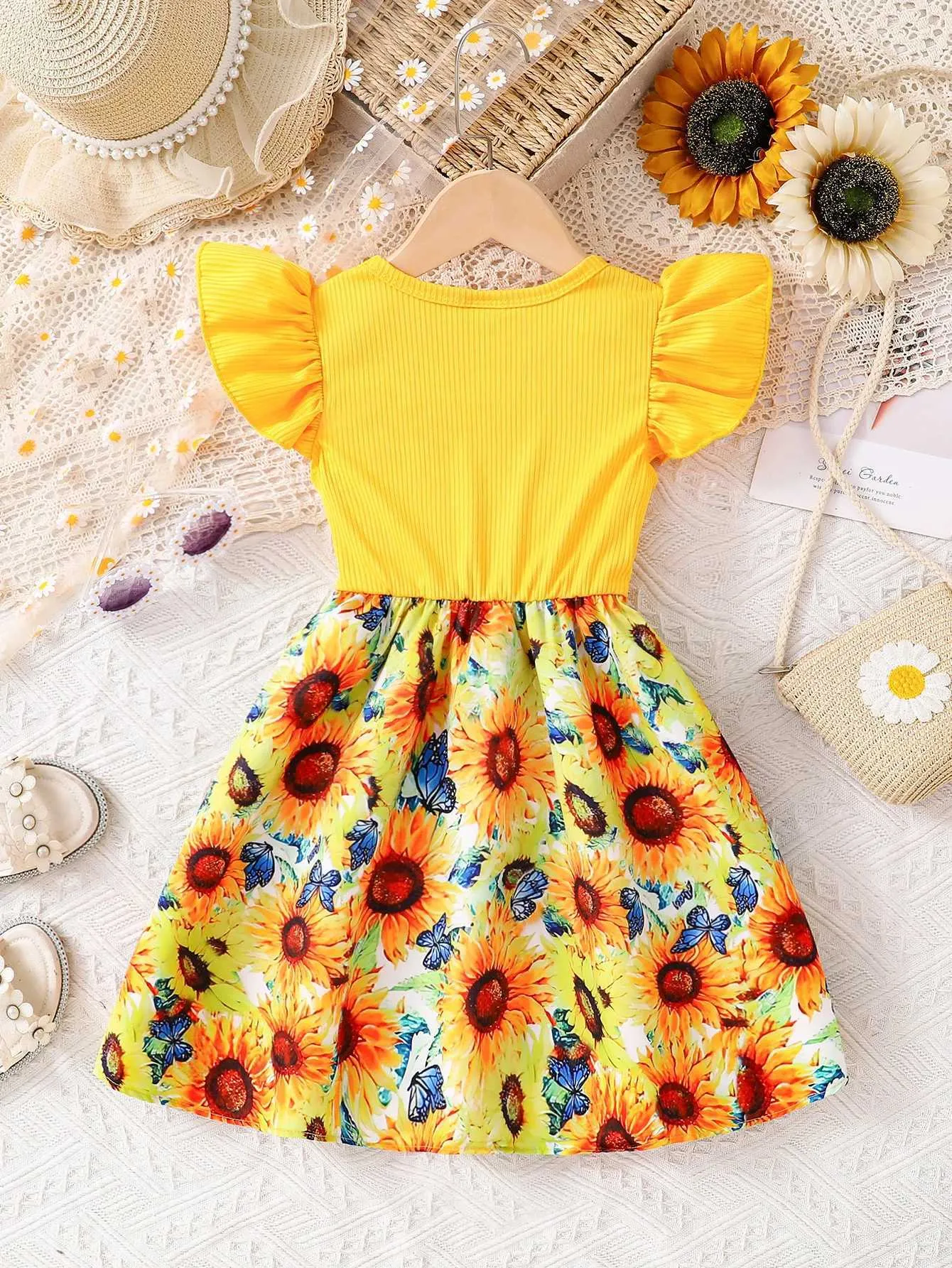 sunflower casual dress Sunflower Dress Long Dress Beach Coverup Country Girl Dress Women Country Western Farm Dress Gift for Her Teen Girl Dress Flower Ankle Dress
