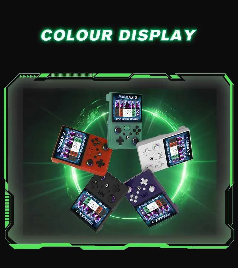 Console Rétro R36-Max Linux – 30 émulateurs, 15 000 Jeux, écran IPS 3,5 Pouces, Batterie 4000mAh, Double Joystick 3D