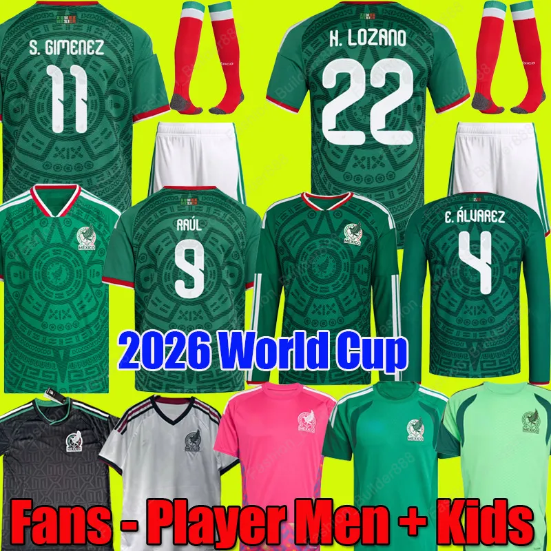 55% OFF Green Mexico 2026 World Cup Home/Away Soccer Jersey – Customizable Kit for Men, Women & Kids
