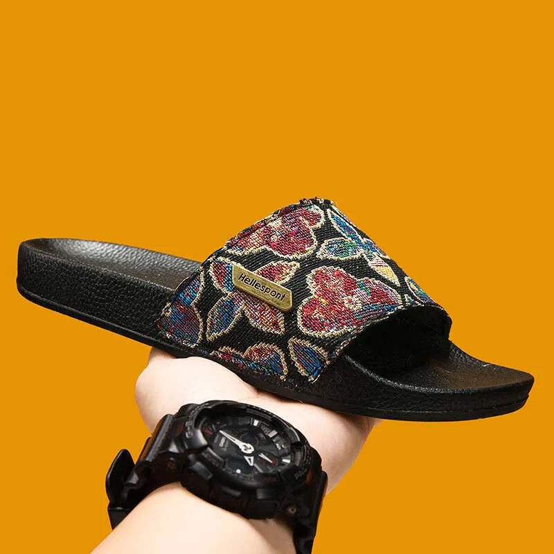 loafers Wool Gray Blue Unisex Mens Flexible Work Up Flat Kitten Heel Round Pointed Toe Eva Rubber Sole Embroidery_voghion.com