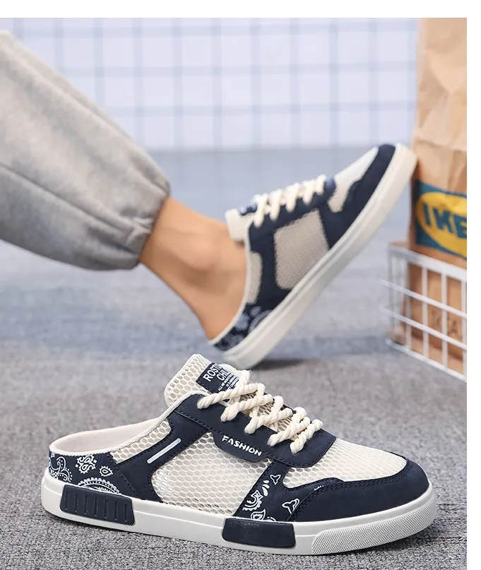 2026 Summer Breathable Sneakers Casual Backless Men's Plus Size Slip On Outdoor Shoes Men'_vogvips.com