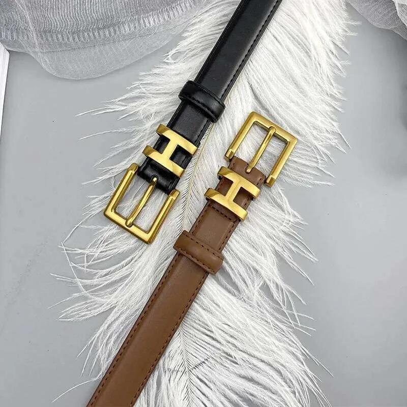 Golden Letter Womens Genuine Thin Leather Belt... From  display picture 3