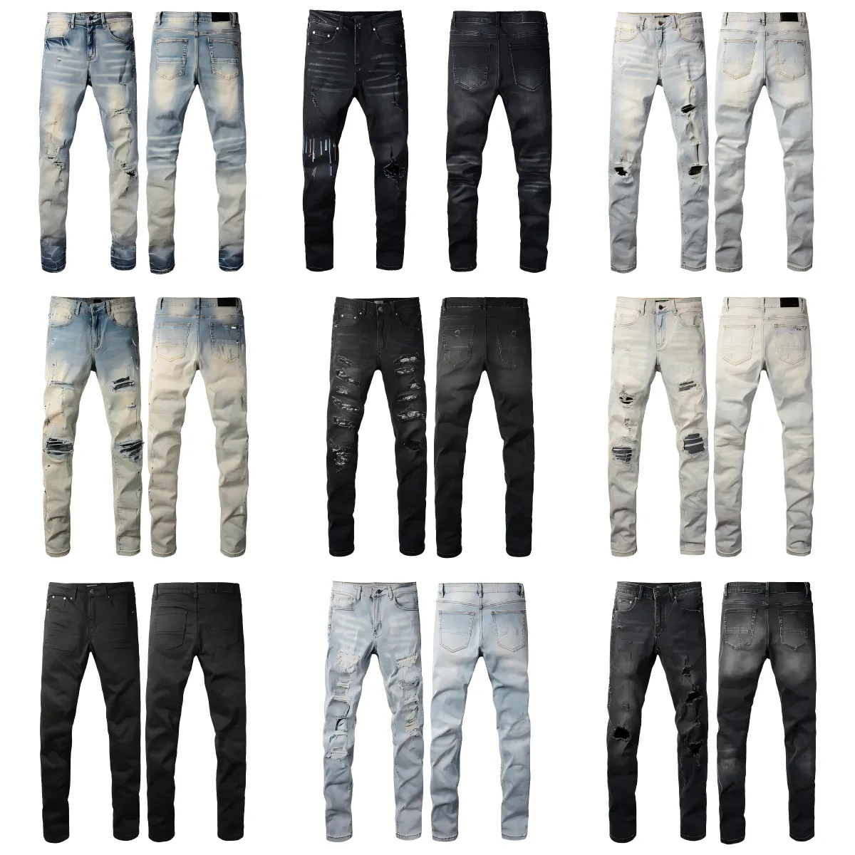 Designer Jeans Hip Hop Style Slim Fit Pure Cotton... From 24 