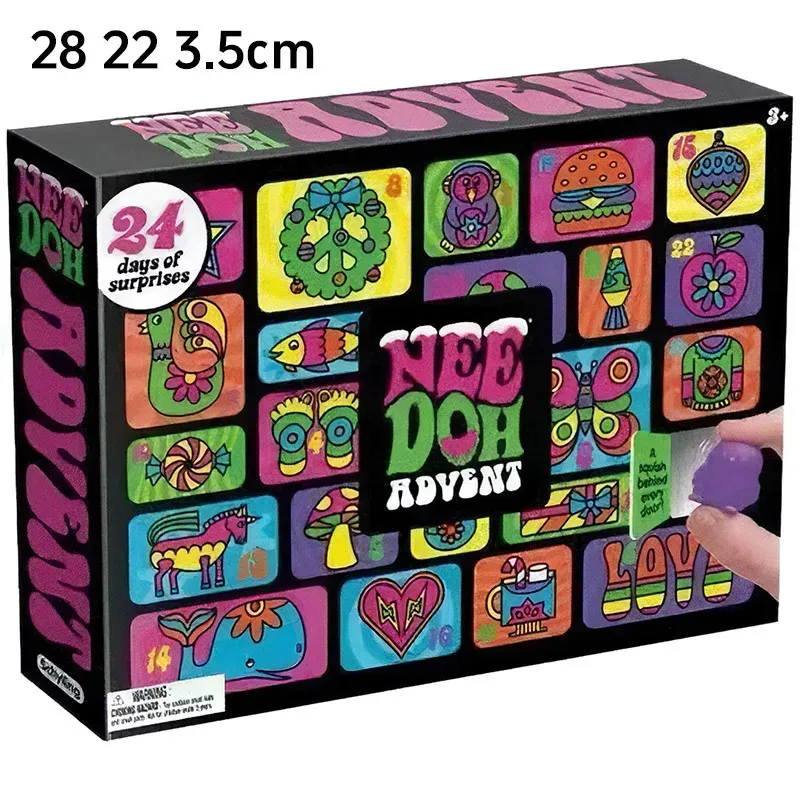 Wholesale NeeDoh 24 Day 3D PVC Fidget Toy Advent From Kong08