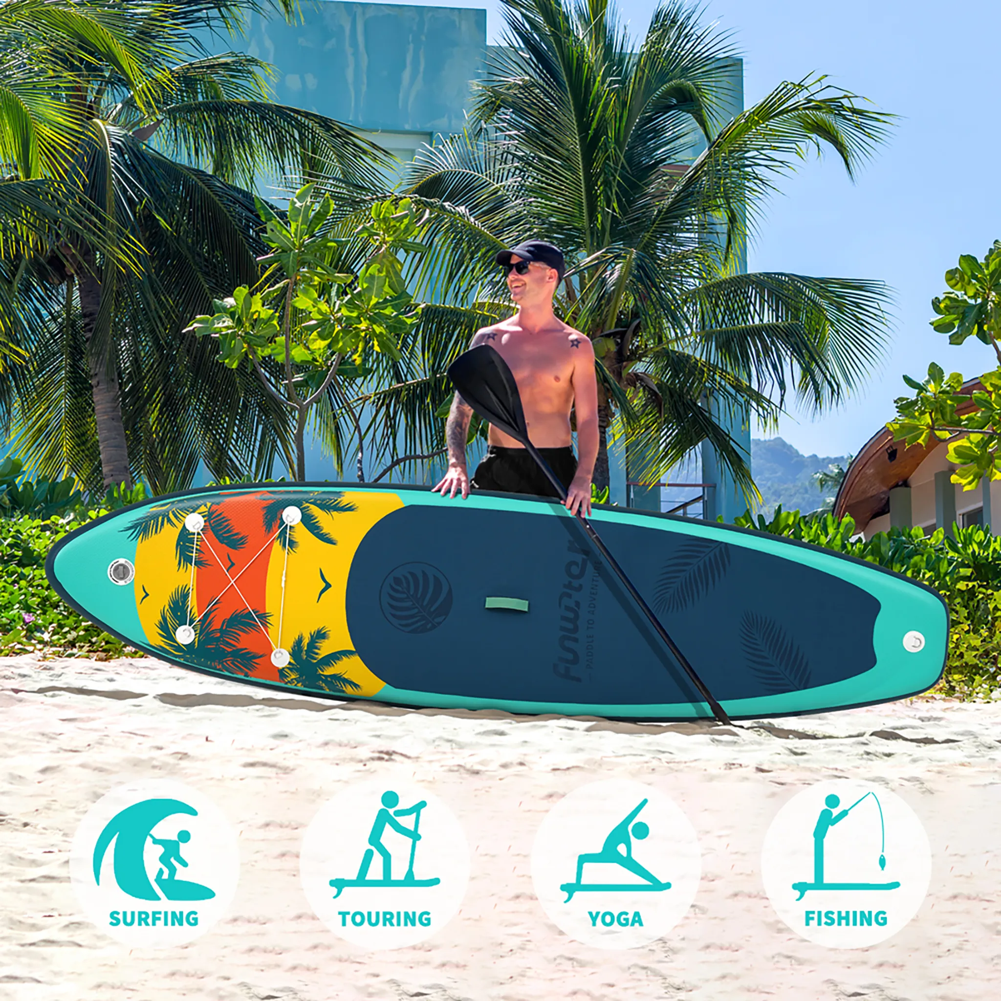 FunWater SUP サーフボード パドルボード 350 センチメートル/335...を 