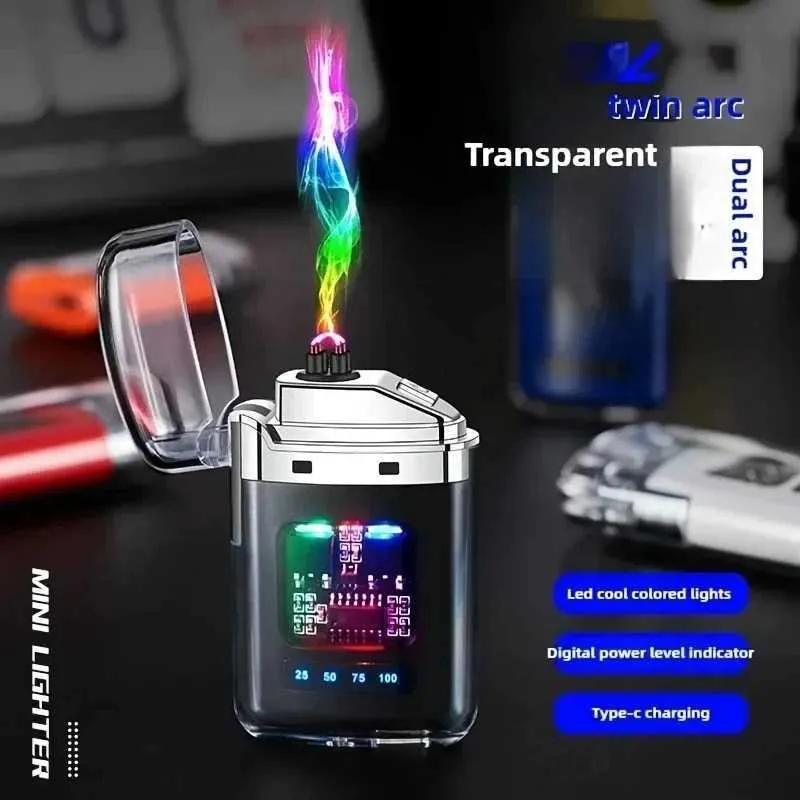 electronic windproof cigarette lighter Smokey Joes Electric Rechargeable X Plasma Torch USB Dual Arc no refilling Mini Tungsten Electronic Cigarette Lighter,
