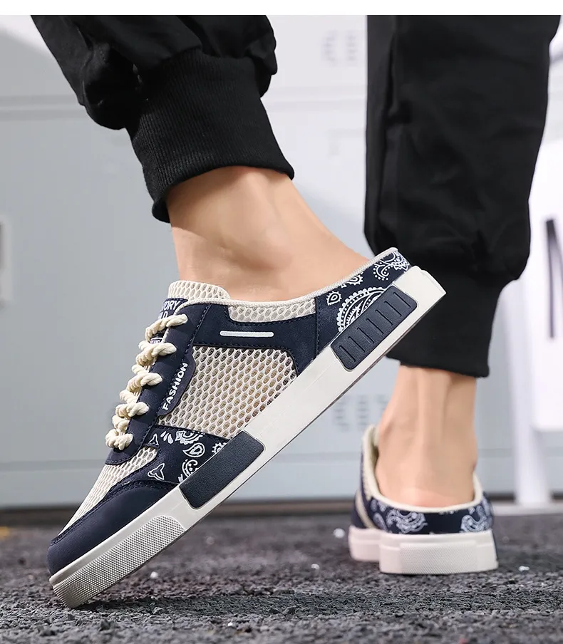 2026 Summer Breathable Sneakers Casual Backless Men's Plus Size Slip On Outdoor Shoes Men'_vogvips.com