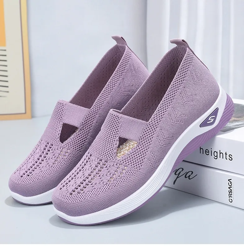 Women's Summer New Breathable Comfortable Mom Soft Sole Casual Mesh Shoes Women's_vogvips.com
