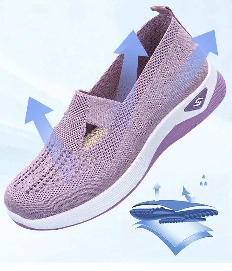 Women's Summer New Breathable Comfortable Mom Soft Sole Casual Mesh Shoes Women's_vogvips.com