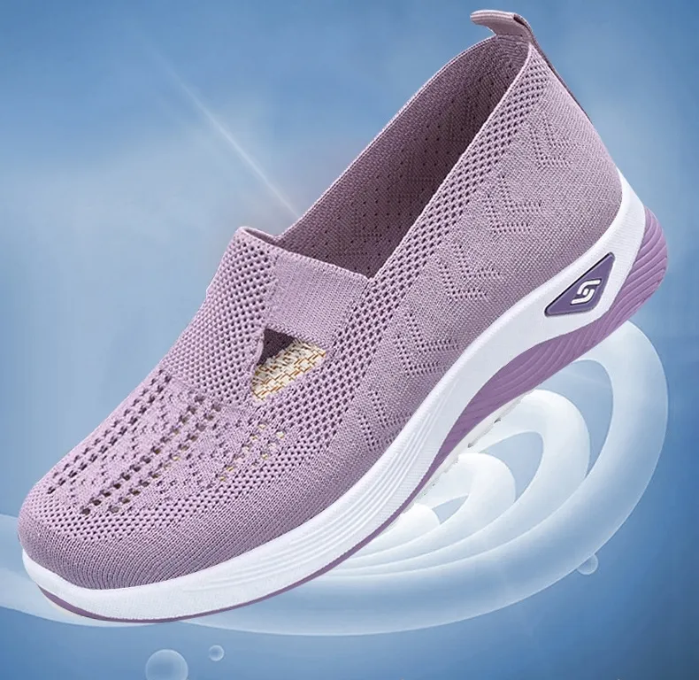 Women's Summer New Breathable Comfortable Mom Soft Sole Casual Mesh Shoes Women's_vogvips.com