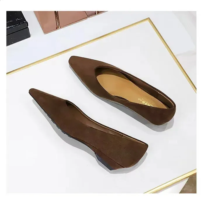 Elegante Braune Pumps Mit Niedrigem Absatz Für Das Büro_voghion.com