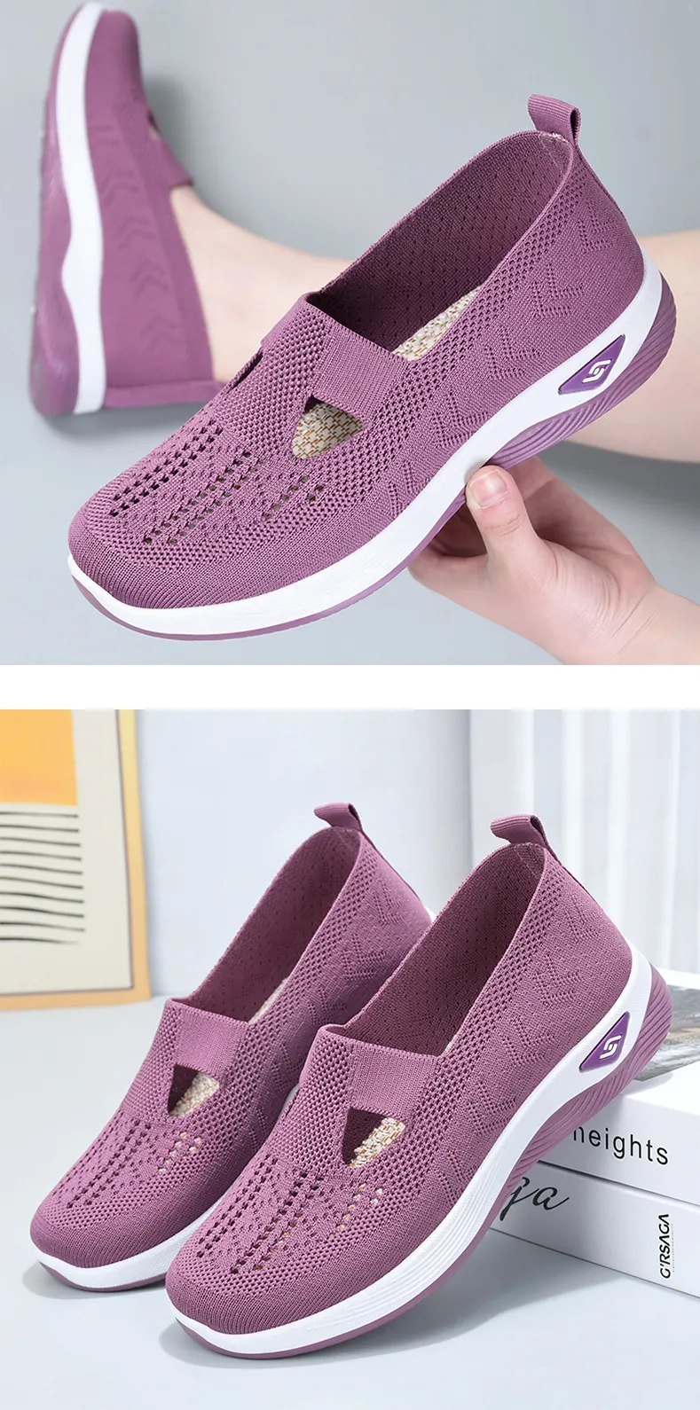 Women's Summer New Breathable Comfortable Mom Soft Sole Casual Mesh Shoes Women's_vogvips.com