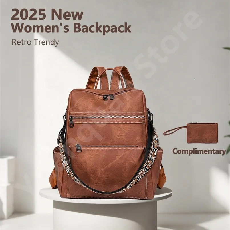 PU Leather Flap Backpack with Anti-Theft Pocket for Women Travel School Amazon.com: GAEKEAO Backpack Purse for Women PU Leather Anti  main image 4