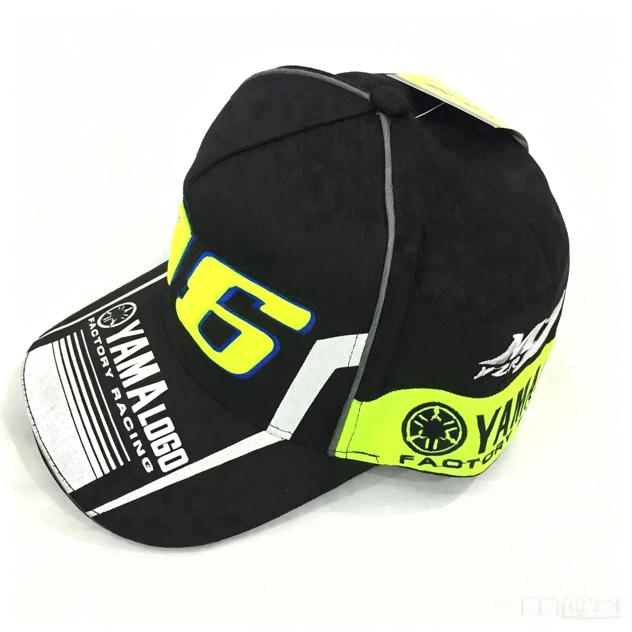 72% OFF Motorcycle Snapback Cap – Black & Blue Hip‑Hop Embroidered Hat for YAMAHA Riders – Only $6.88