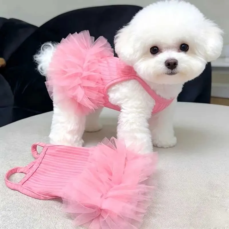 pink dog wedding dress FairyTail Bride Dog Wedding Dress JellyJoy