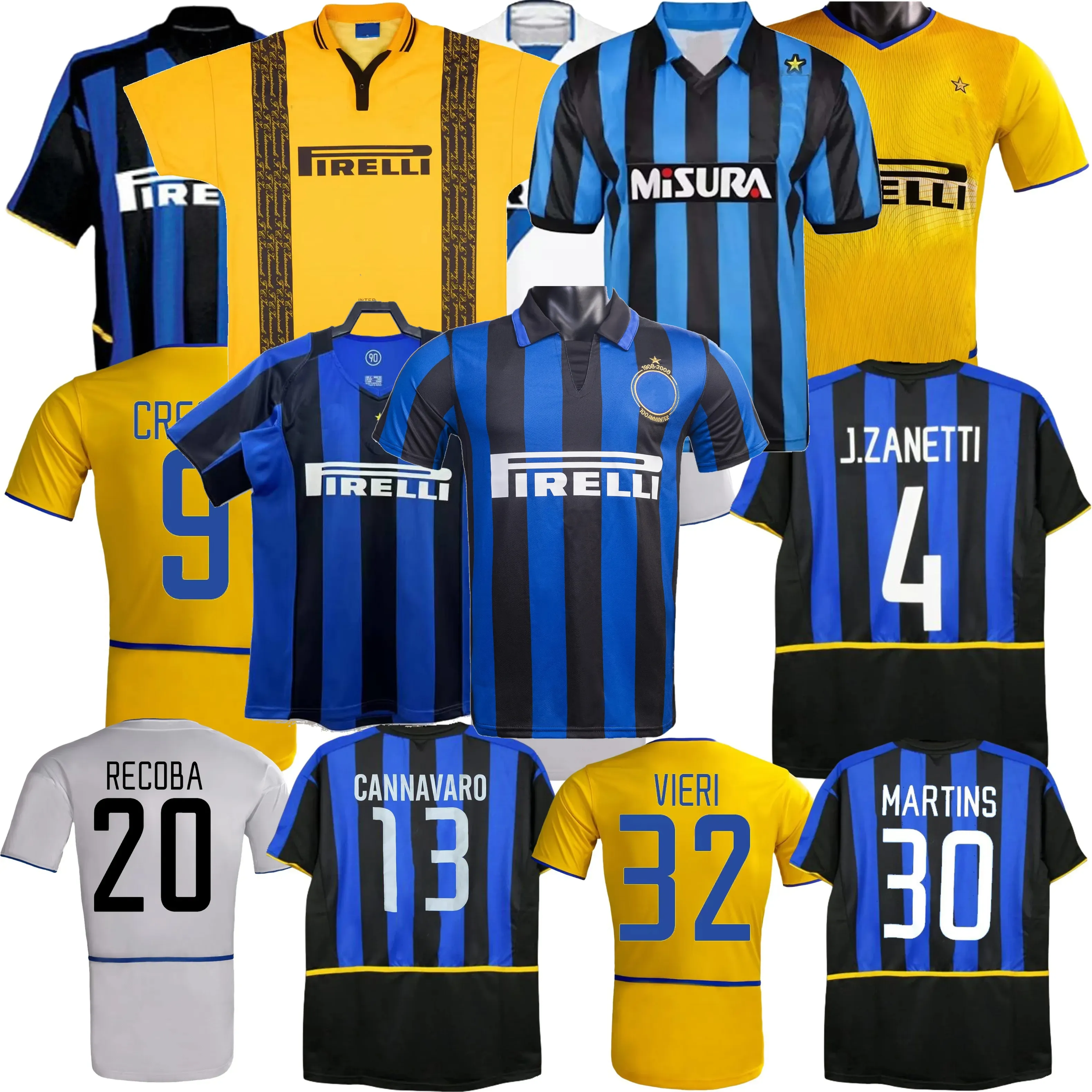 Inter Milan Retro Soccer Jersey, Classic Vintage Shirt | DHgate