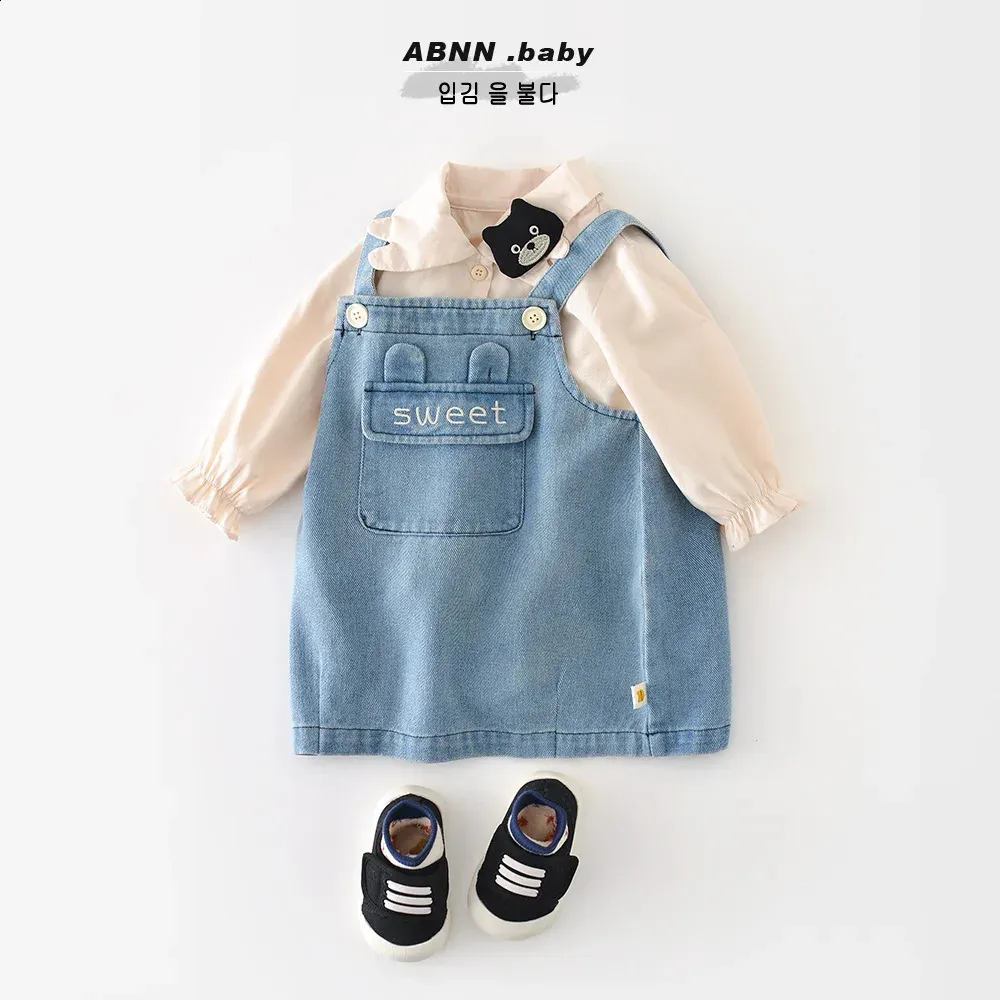 infant denim dress Frilled | Denim | Baby Sweet Strap Sleeveless Denim Feeding