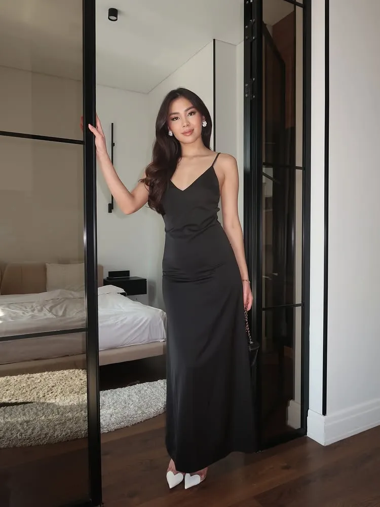 With Ss Womens Adjustable Shoulder Evening Dress Basic Long Suspender Pajamas SF019 M260716
