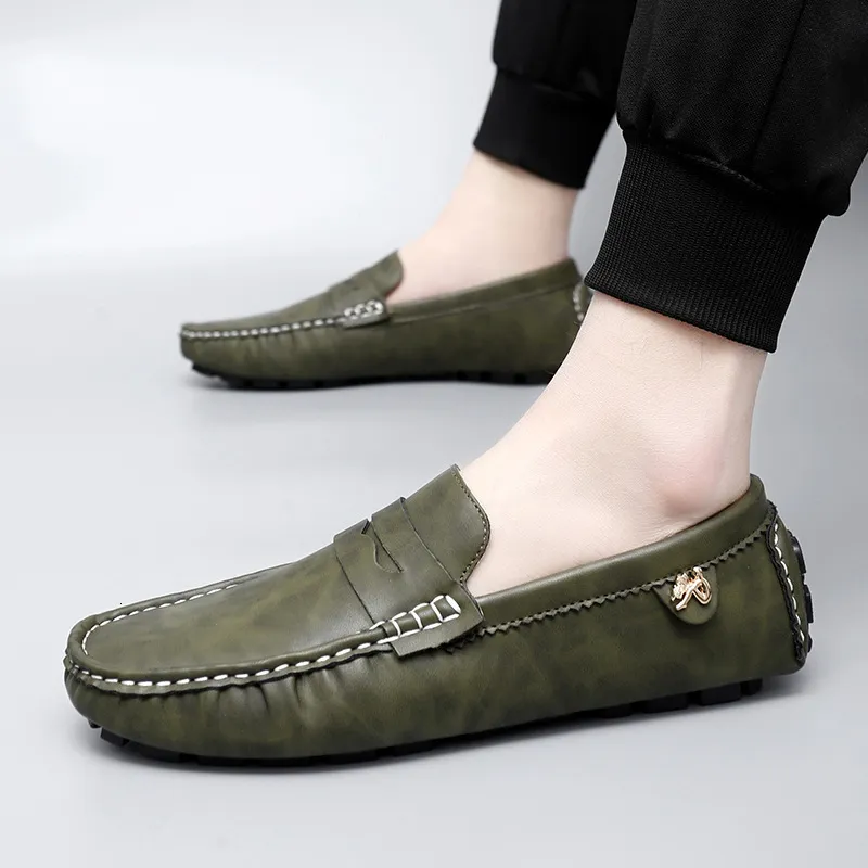men olive green dress shoes Tayno Howard Olive Green Vegan Suede Plain Toe Lace-Up Derby Shoes 9