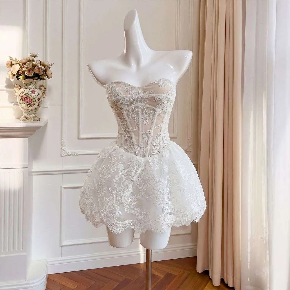 vietnamese short dress Vietnamese Floral Bud Short Skirt With Chest Pads,... From Atelierluxe2,  Rs.4,994.61