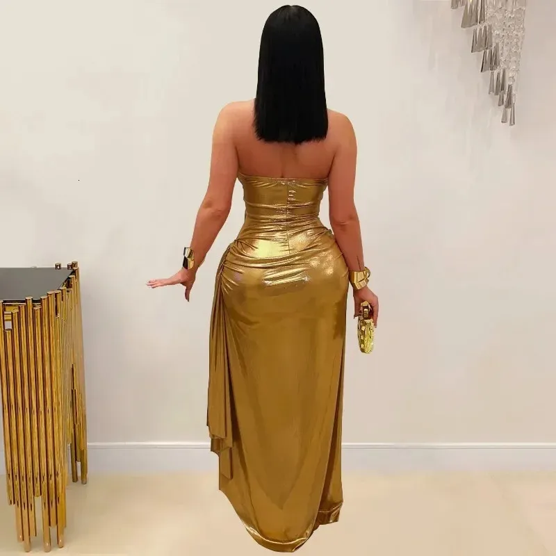 metallic gold wedding guest dress Gold Wedding Guest Dresses That Look Expensive