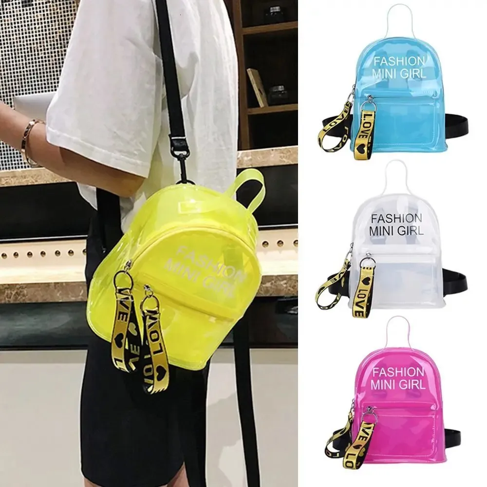 clear fashion mini girl backpack Frienda 2 Pcs Small Toddler Kindergarten Elementary Kids Clear Backpack Plastic Transparent Cute Bookbag for Preschool Girls Boys Baby 1-5 Years(Black) It is perfect for young girls and guaranteed to leave everyone mesmerized when you carry it with you Mini Backpack Bags Clear Fashion