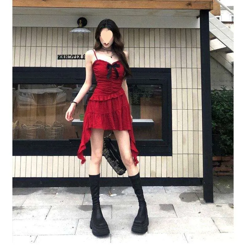 red camisole dress Long Stretch Camisole Dress