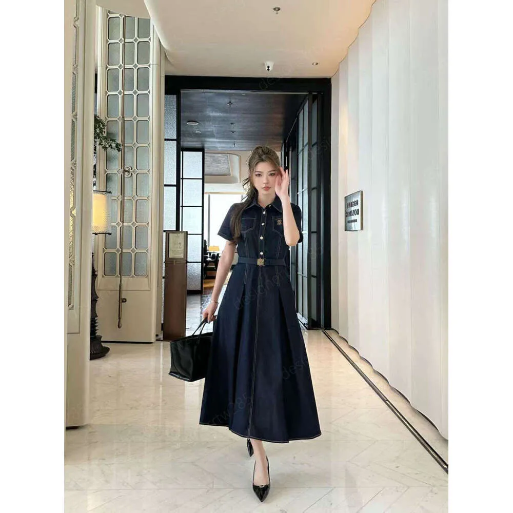 designer denim dress women Laura Denim Maxi Dress
