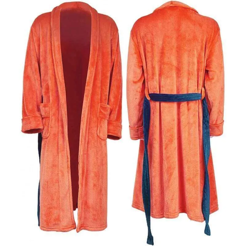 mens orange dressing gown ♢ DHgate Mens Orange Kimono Cosplay With Plush Robe, Long... For Anime  Costumes