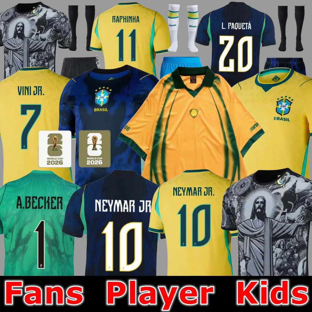 L.Paqueta Brazil Soccer Jersey 2026 World Cup  From Tomato_2022