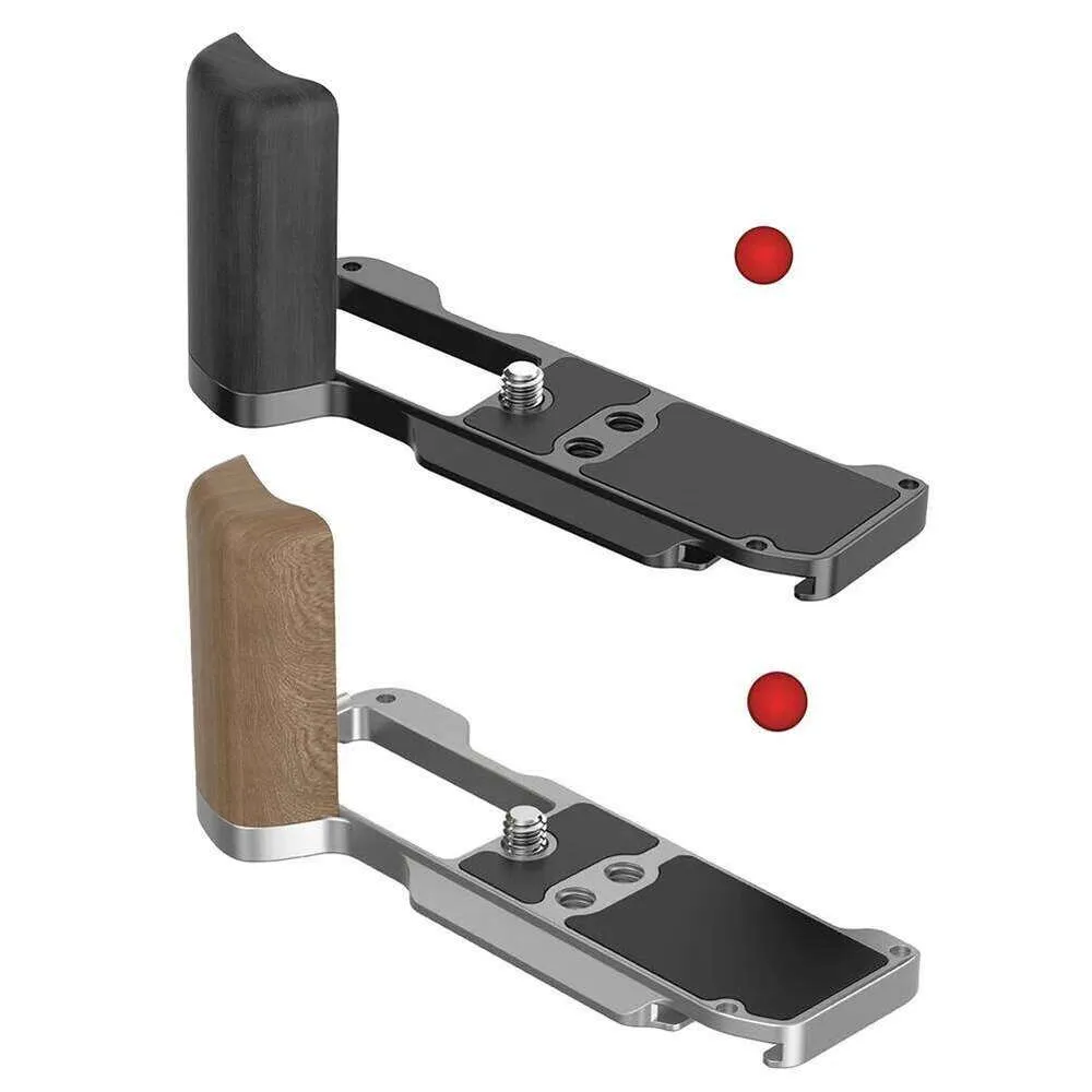 Wooden Hand Grip Handle With Aluminum Base And Camera From