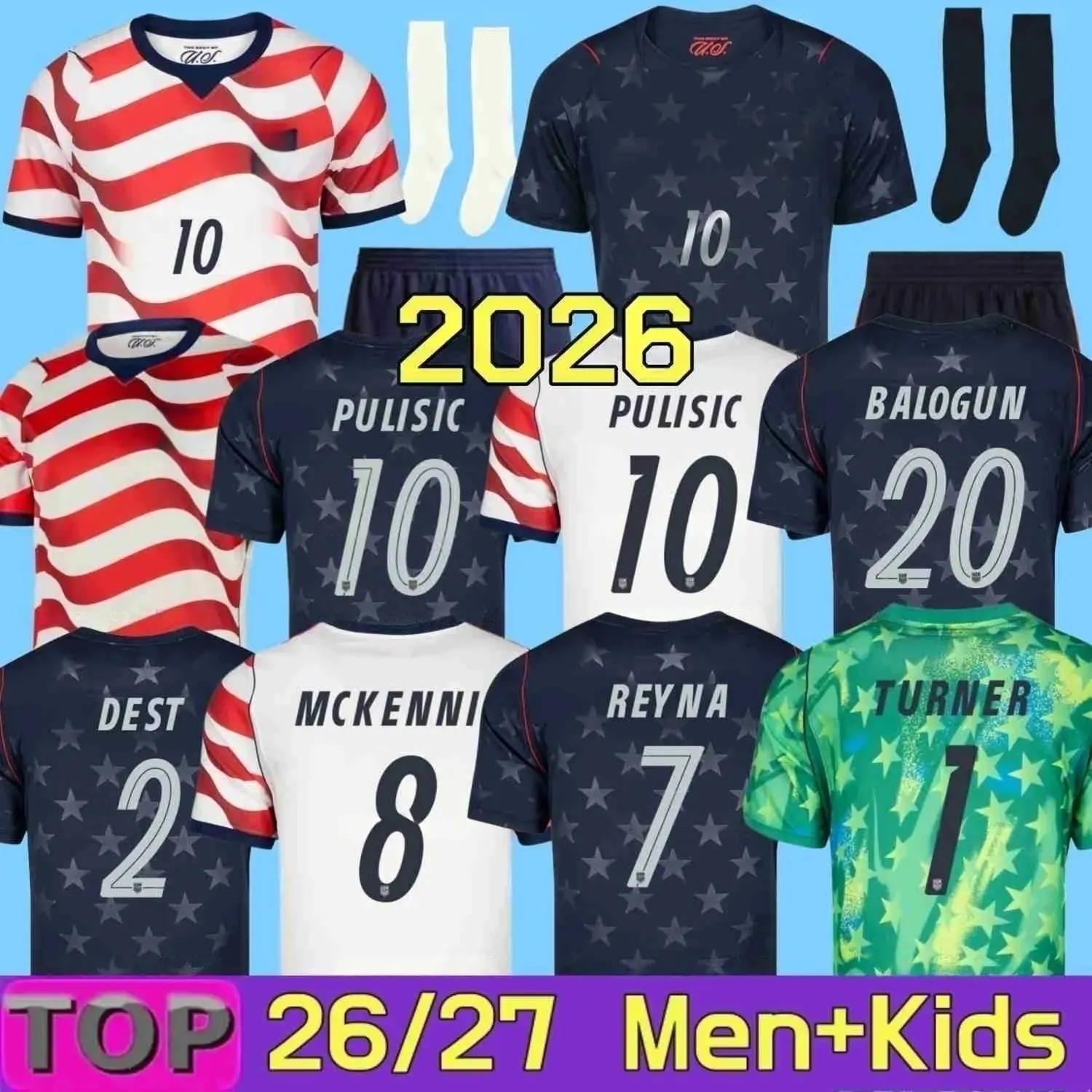 2026 アメリカ（A）ユニフォーム クリスチャン・プリシッチ アメリカ サッカー ユニフォーム 2026 ワールドカップ クリスチャン