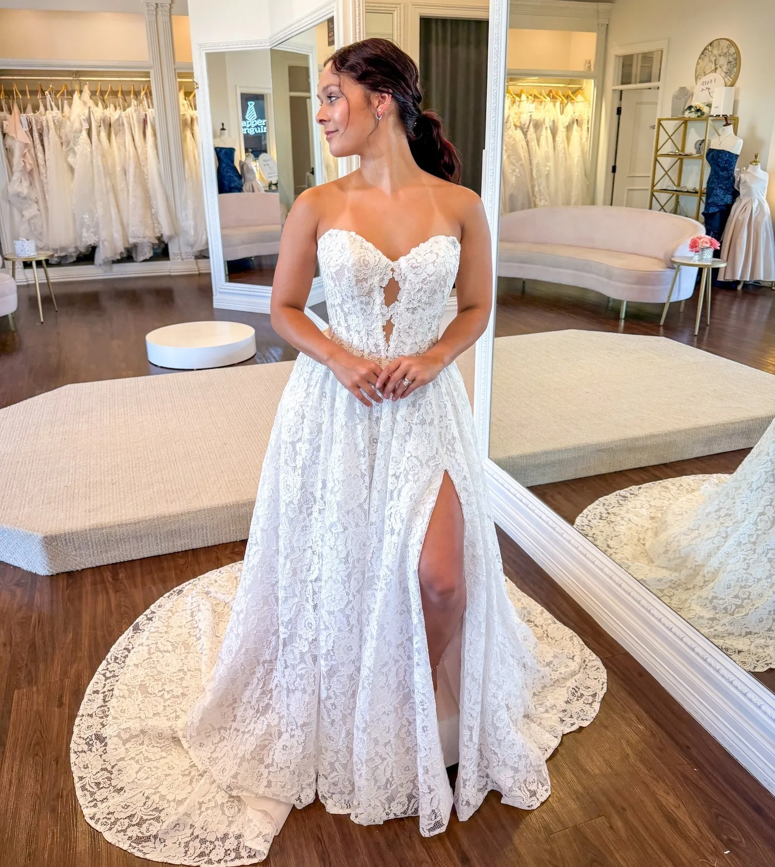 plus size white crochet dress Knit Length 36.5 infinity dress size chart Mac Duggal #6150 Nude Color:Costom Color