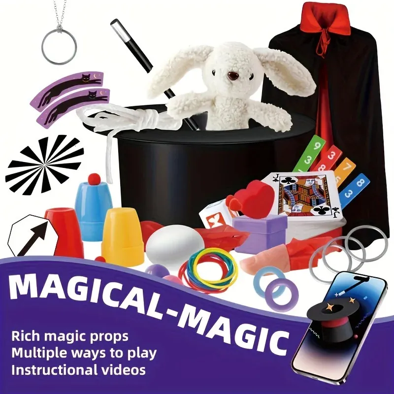 Magic Kit All In One 100 Tricks With Hat, Cape, From Keng07, Rs