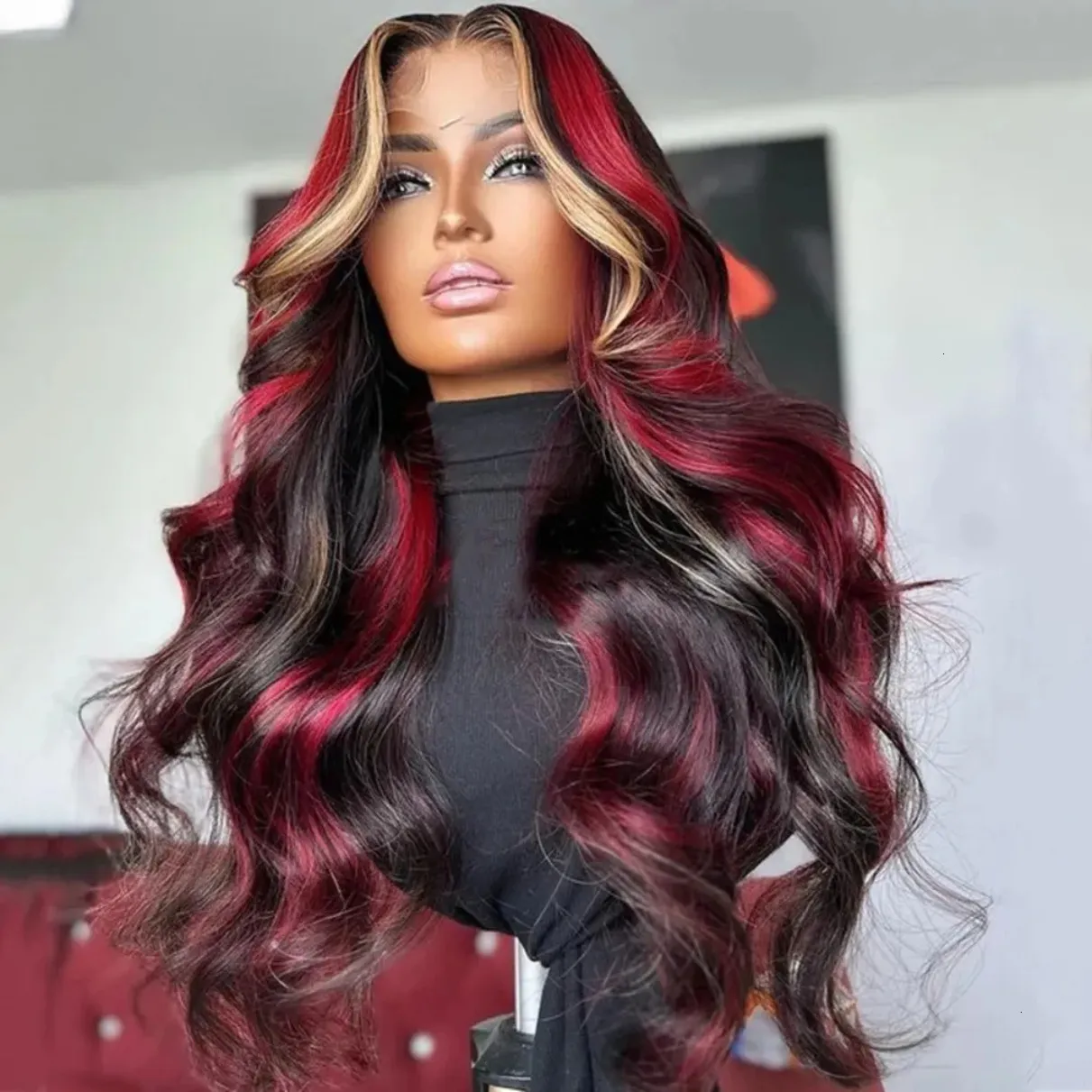 Designer Human Hair Wig 40 Inch Body Wave Frontal Wig 