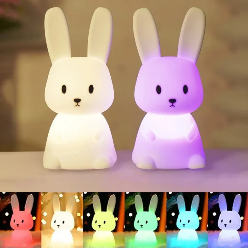 Kawaii Duck Night Light For Kids – Rechargeable LED Baby Night Lamp With Touch Dimming, 1200mAh Battery, Soft Silicone Tumbler Design