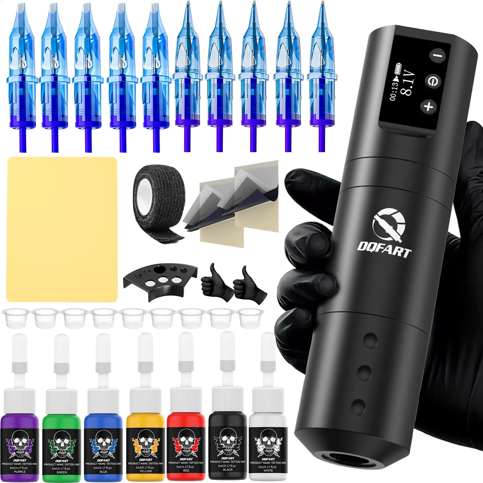 POSEIDON TU25 2 Wireless Rotary Tattoo Machine Kit  From