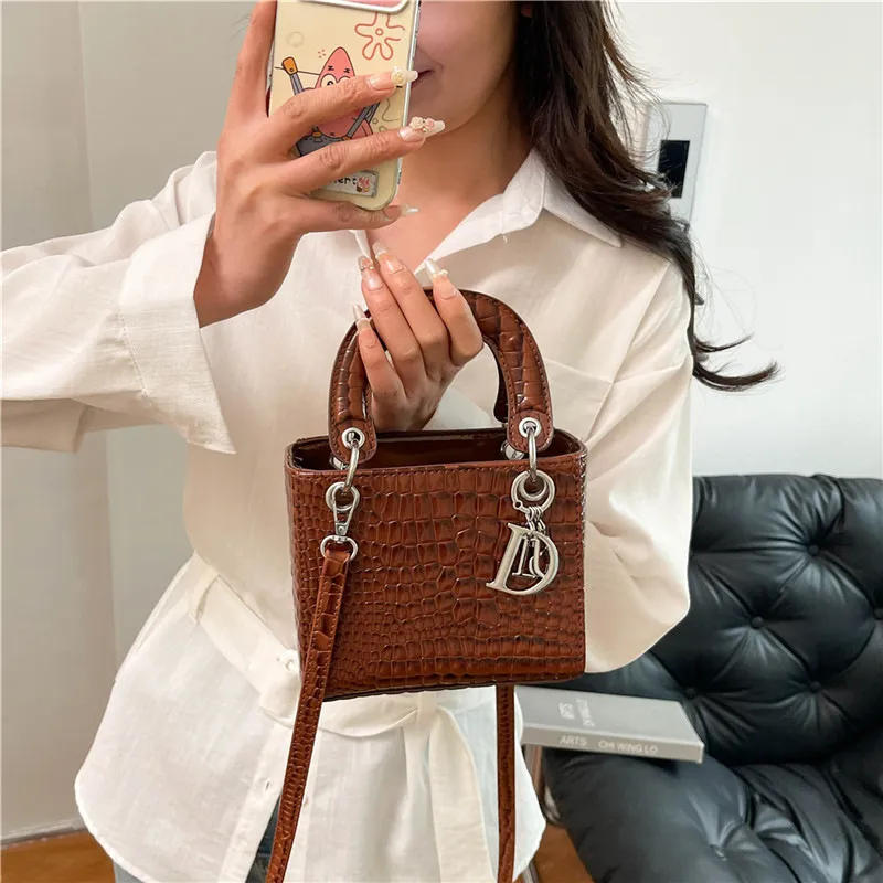 2026 High End Crocodile Pattern Designer Mini Tote From