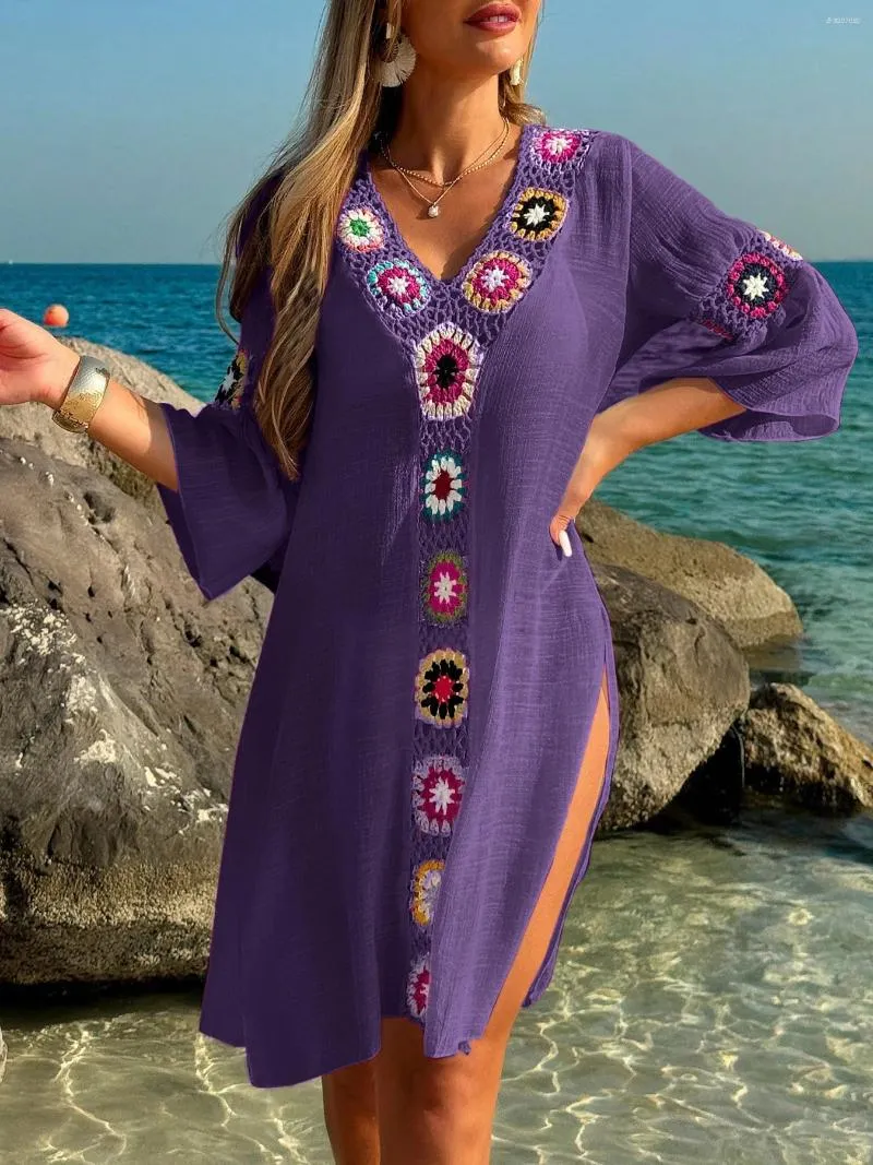 womens casual wrap dress Wrap Linen Women Dress With Short Sleeves, Linen Casual Dress, Linen Summer  Dress