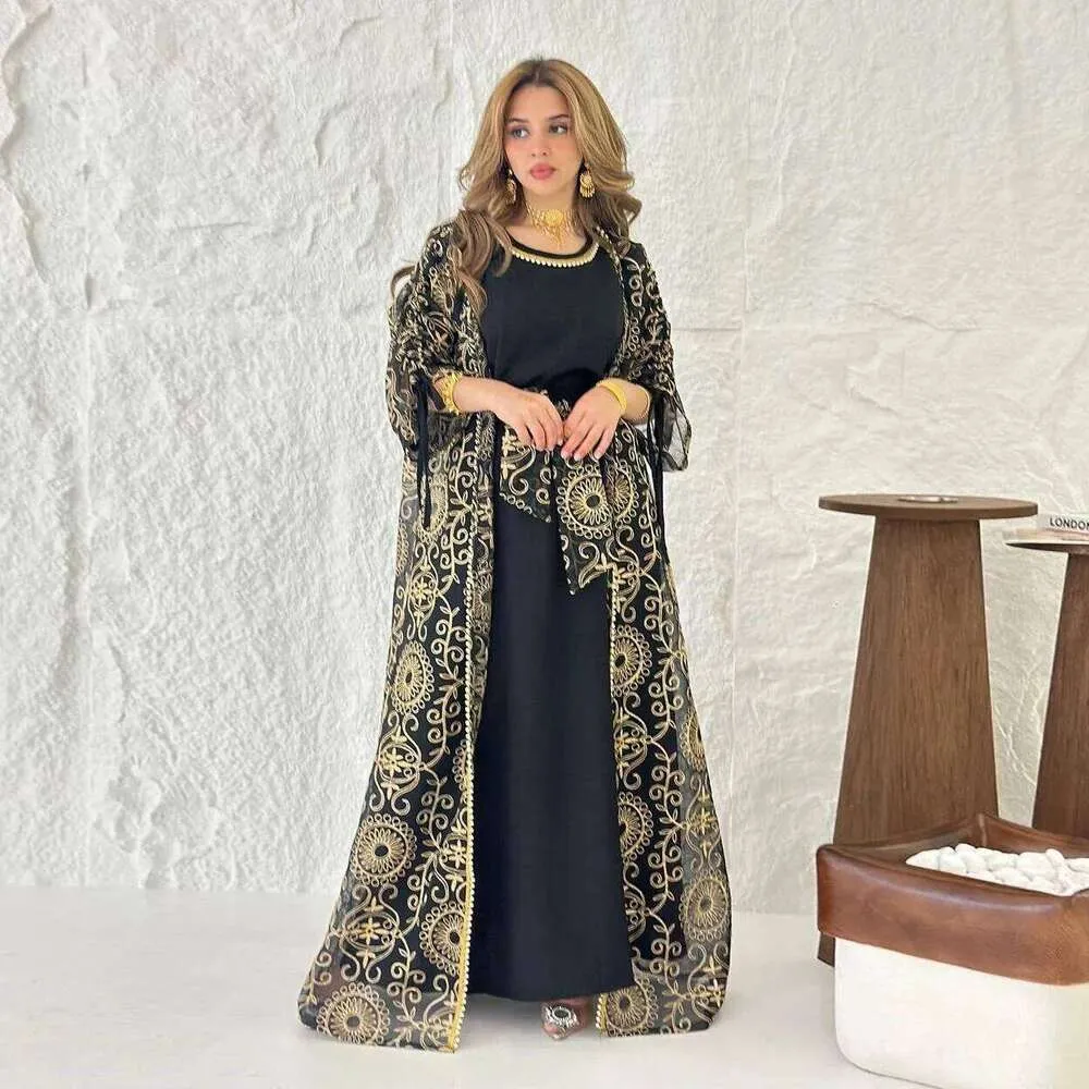 black and gold dress muslimah Exquisite Muslim Two Piece Abaya With... From Dh1100285003, Rs.5,509.43 occasion:party