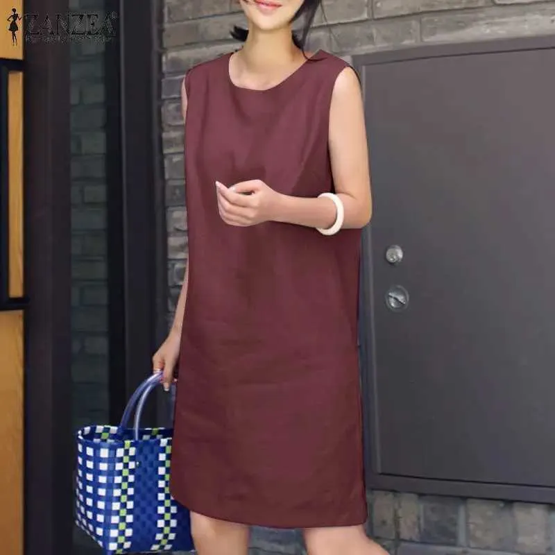 zanzea linen dress ZANZEA Chic Linen Shirt Dresses Casual Solid Long Maxi Dress Fashion Women  Cotton 2024 Sundress New Arrival Summer Vintage Robes