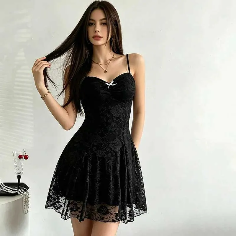 coquette black dress Satin Coquette Dress in Black
