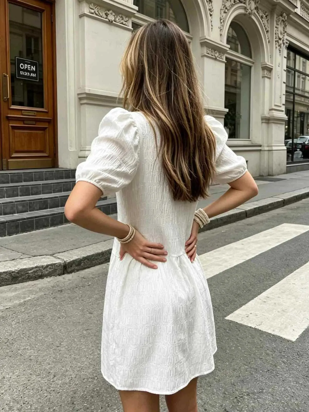 short loose white dress Korean Style White Pleated White Flowy Dress ... From Goodness_, Rs.877.21  In Bulk