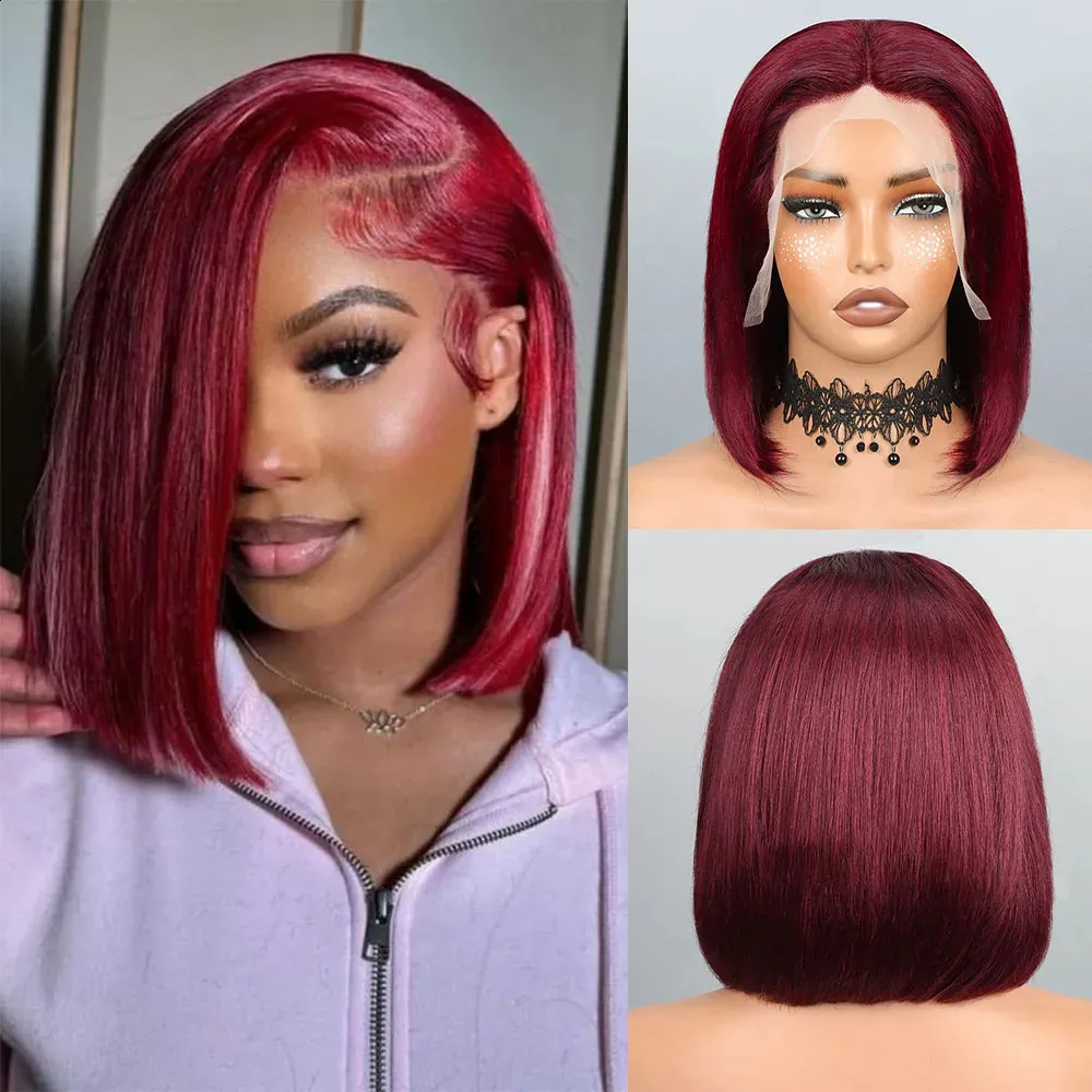 Blonde Brown 99j Burgundy Straight Short Bob Lace... From 