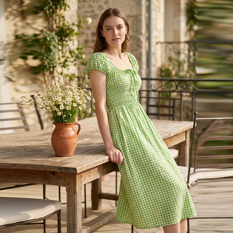 olive green square neck dress Women's 7Diamonds Infinity Square Neck Dress