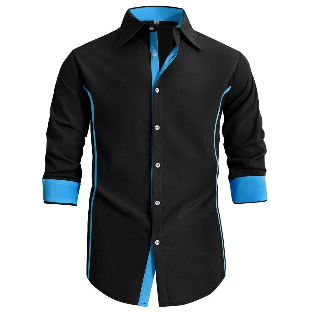 dress shirts with elastic top button Amazon.com: Men's Dress Shirts Business Wrinkle Free Invisible-Button  Elastic Tops Luxurious Blouse : Clothing, Shoes & Jewelry