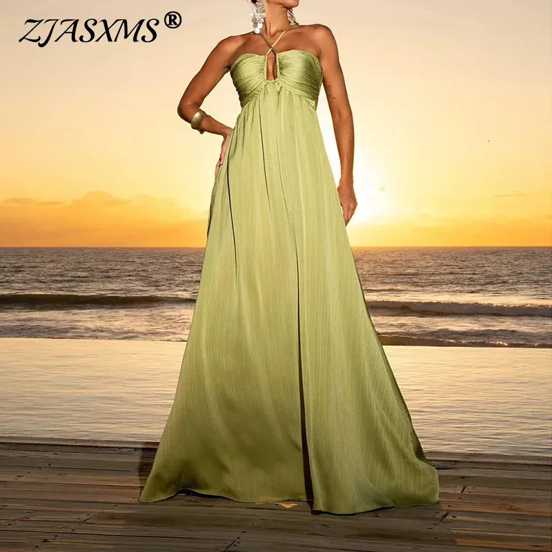 sexy boho dress Womens Summer V Neck Long Dress, Suspender... From Cong03, Rs.3,696.44 airy flare sleeves