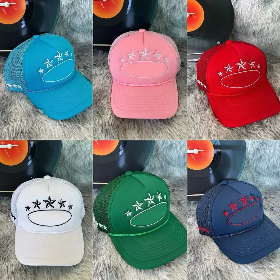 Embroidered Lettering Print Truck Hat Mesh Snapback Baseball Cap S72cf88863a8f49c194e703e6a4283  main image 4